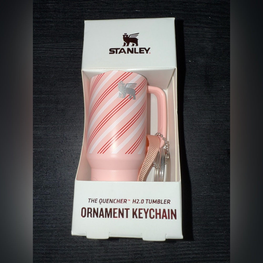 Stanley Pink and Red Tumbler Keychain
